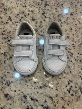 Polo by Ralph Lauren White Kids Velcro Casual Sneakers